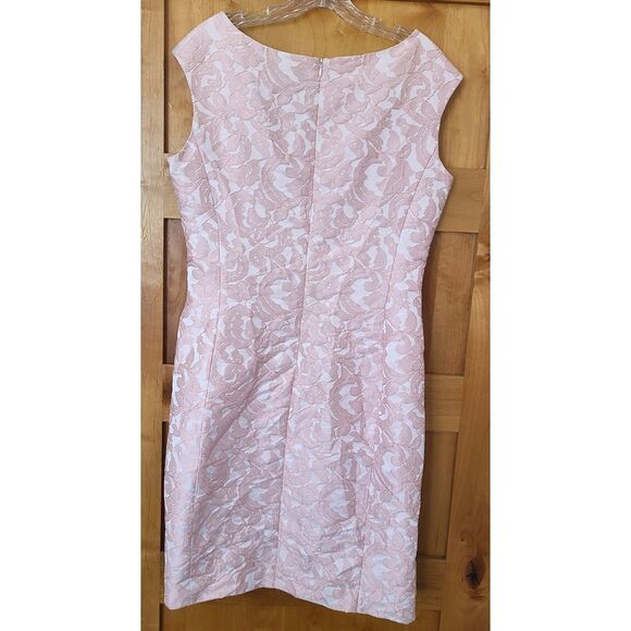 Lauren Ralph Lauren Pink Floral Sheath Dress 12 Coquette Girly Feminine Pastel - Picture 2 of 5